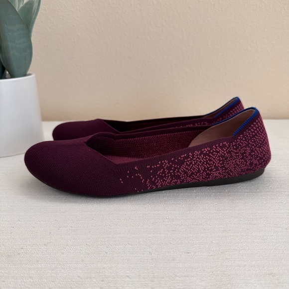 Rothy’s Fig Python Knit Flex Comfort Slip On Ballet Flats Women’s 10.5 - Picture 6 of 13
